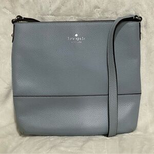 Kate Spade Bay Street Cora Leather Pebbled Crossbody in Slate Blue